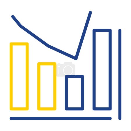 Illustration for Vector illustration of Bar chart icon - Royalty Free Image