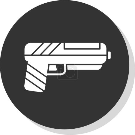 Ilustración de Icono de la pistola, vector ilustración diseño simple - Imagen libre de derechos