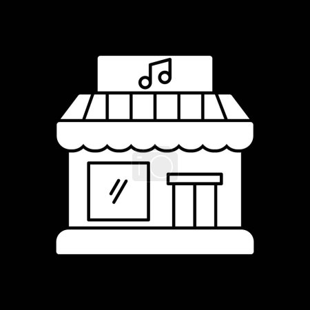 Illustration for Music shop building icon, vector illustration design - Royalty Free Image