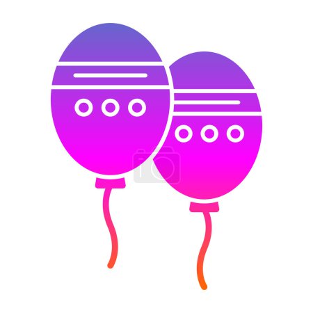 Téléchargez les illustrations : Illustration vectorielle de l'icône des ballons - en licence libre de droit