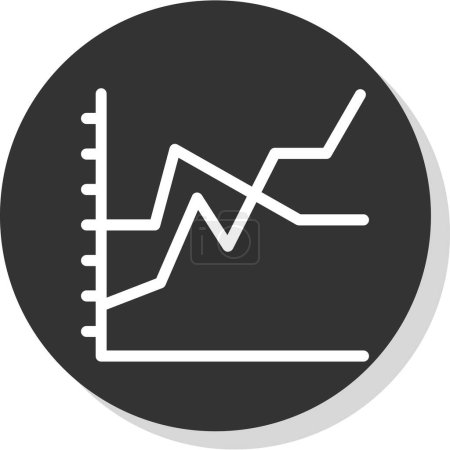 Illustration for Vector illustration of business and finance chart icon - Royalty Free Image