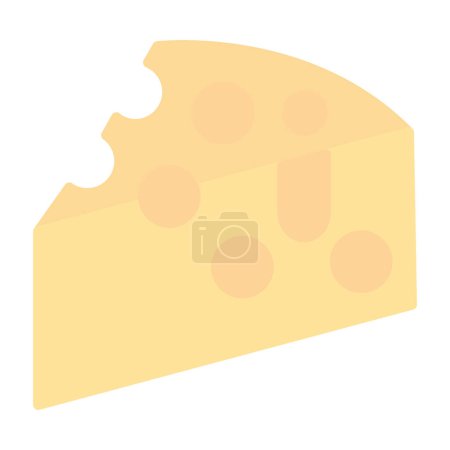 Téléchargez les illustrations : Icône de fromage, illustration vectorielle design simple - en licence libre de droit
