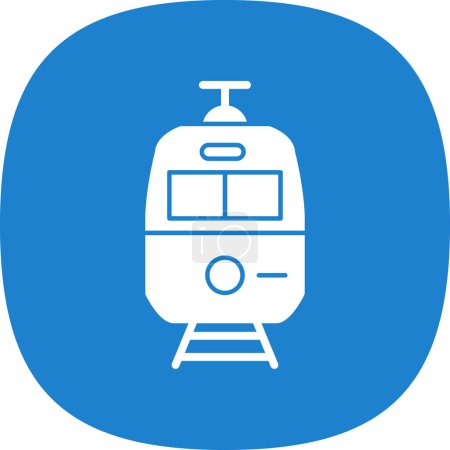 Ilustración de Línea vectorial simple tren icono ilustración - Imagen libre de derechos