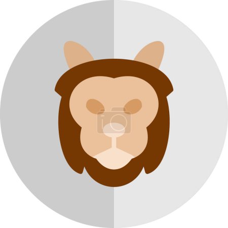 Ilustración de Icono del león carnívoro, ilustración vectorial simple - Imagen libre de derechos