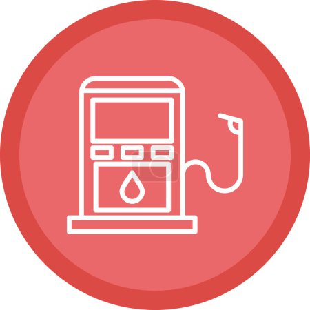 Illustration for Flat gas station icon vector illustration - Royalty Free Image