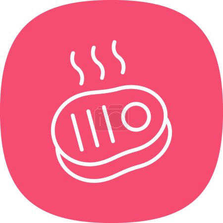 Ilustración de Vector ilustración de carne caliente filete icono - Imagen libre de derechos