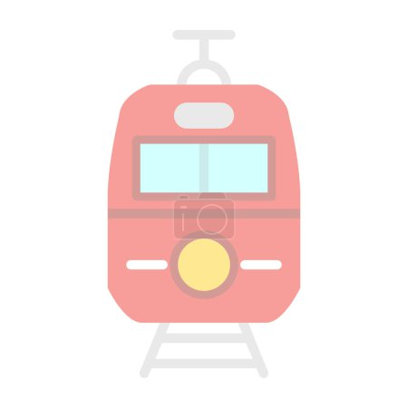 Illustration for Simple train vector line icon illustration - Royalty Free Image