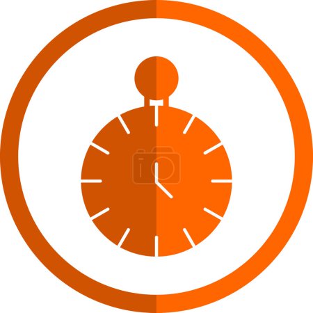 Téléchargez les illustrations : Temps, icône vectorielle horloge, illustration - en licence libre de droit