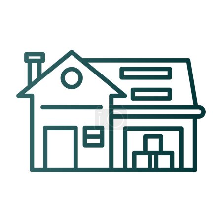 Illustration for House icon, vector illustration simple design - Royalty Free Image