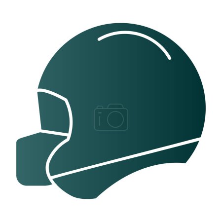 Téléchargez les illustrations : Illustration vectorielle d'icône de casque de football - en licence libre de droit