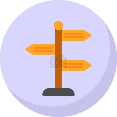 Illustration for Direction, Signpost icon. simple vector illustration - Royalty Free Image
