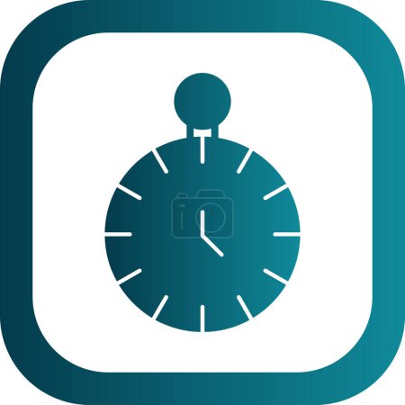 Ilustración de Tiempo, icono del vector del reloj, ilustración - Imagen libre de derechos