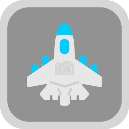 Téléchargez les illustrations : Avion de chasse icône, illustration vectorielle conception simple - en licence libre de droit