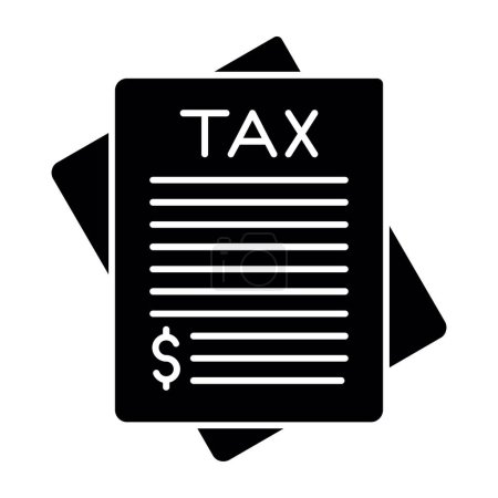 Téléchargez les illustrations : Impôts. Icône Web illustration simple - en licence libre de droit
