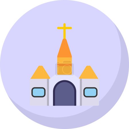 Illustration for Cathedral. web icon simple illustration - Royalty Free Image