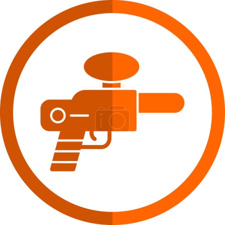 Illustration for Paintball gun icon, vector illustration - Royalty Free Image
