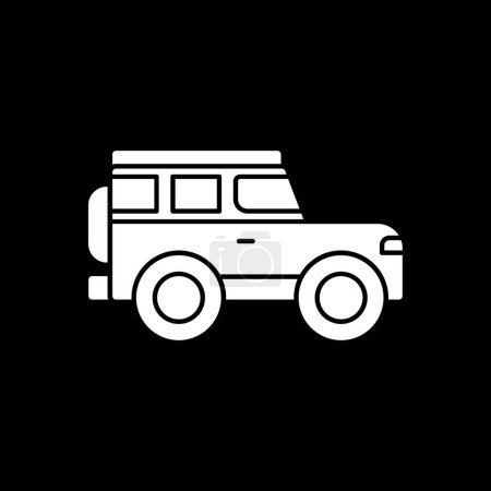 Téléchargez les illustrations : Jeep. Icône Web illustration simple - en licence libre de droit