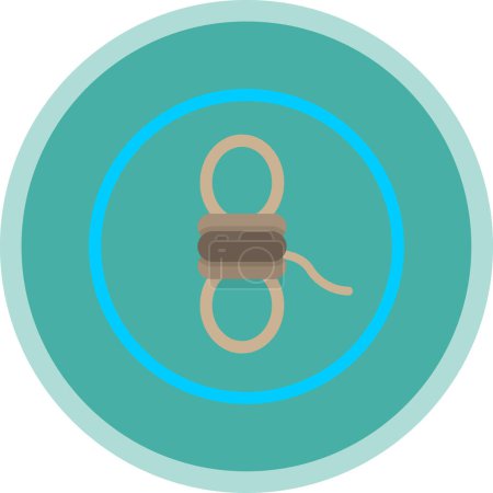Illustration for Vector illustration of Rope flat icon - Royalty Free Image
