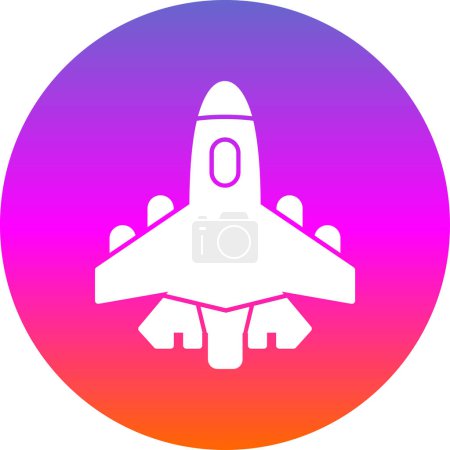 Illustration for Fighter jet icon, vector illustration simple design - Royalty Free Image