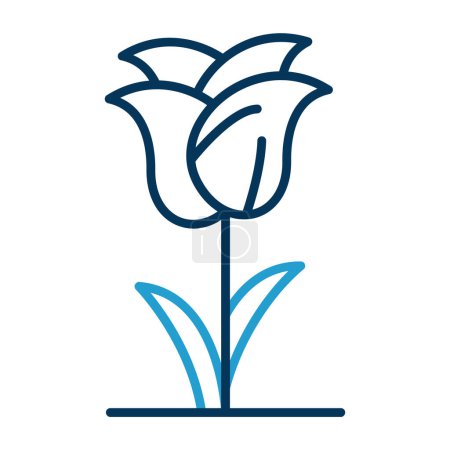 Ilustración de Vector ilustración de icono de flor de tulipán - Imagen libre de derechos