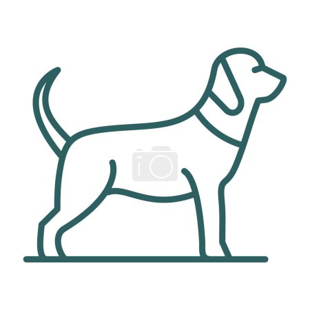 Ilustración de Icono de perro, vector ilustración diseño simple - Imagen libre de derechos