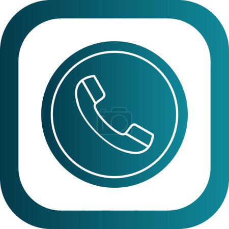 Illustration for Phone handset icon, vector illustration simple design - Royalty Free Image