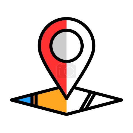 Illustration for Location pin location icon, vector background - Royalty Free Image