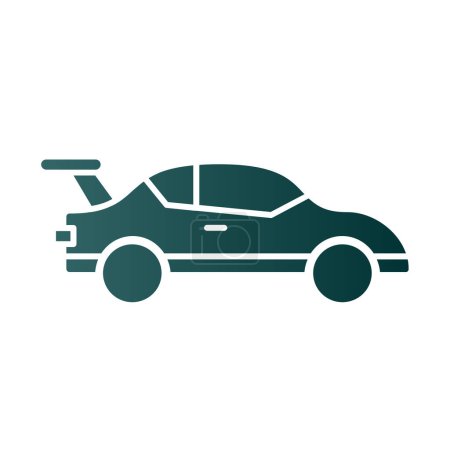 Téléchargez les illustrations : Plat Taxi icône de voiture illustration design - en licence libre de droit