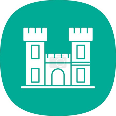 Illustration for Castle icon, vector illustration simple design - Royalty Free Image