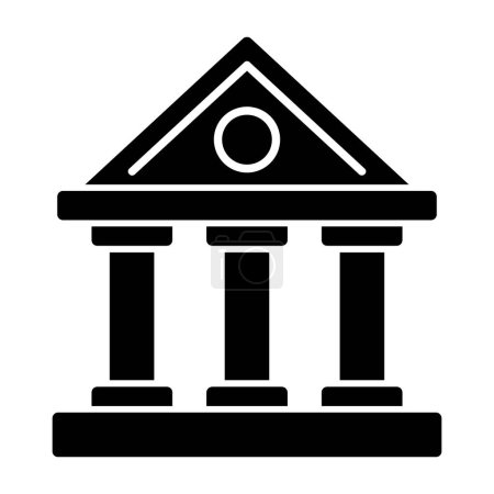 Ilustración de Edificio del banco. icono web ilustración simple - Imagen libre de derechos