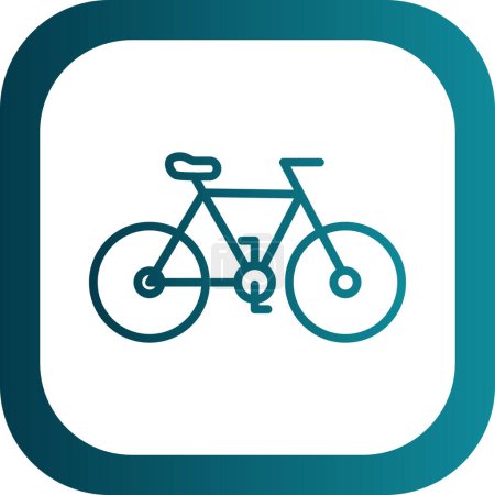 Téléchargez les illustrations : Illustration vectorielle de vélo icône plate - en licence libre de droit