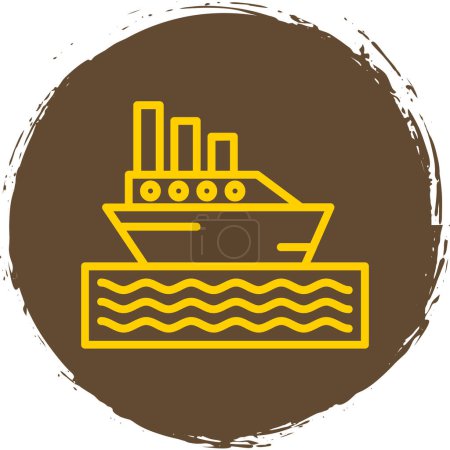 Ilustración de Ferryboat icono, vector ilustración diseño simple - Imagen libre de derechos