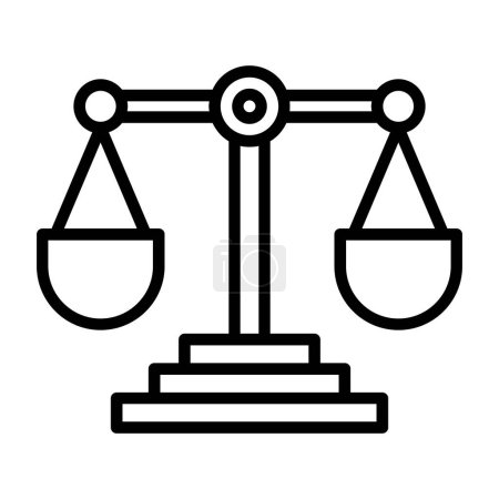 Ilustración de Icono de escalas de justicia, ilustración vectorial - Imagen libre de derechos