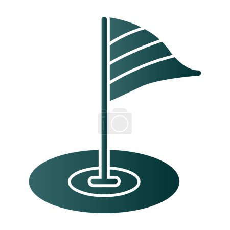 Illustration for Vector illustration of Golf flag icon - Royalty Free Image