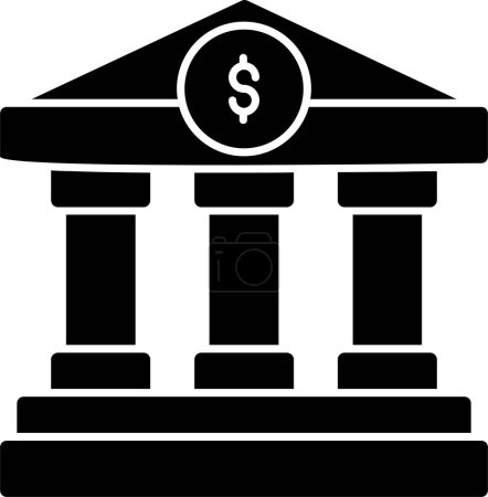 Ilustración de Icono del edificio del banco, ilustración simple del vector - Imagen libre de derechos