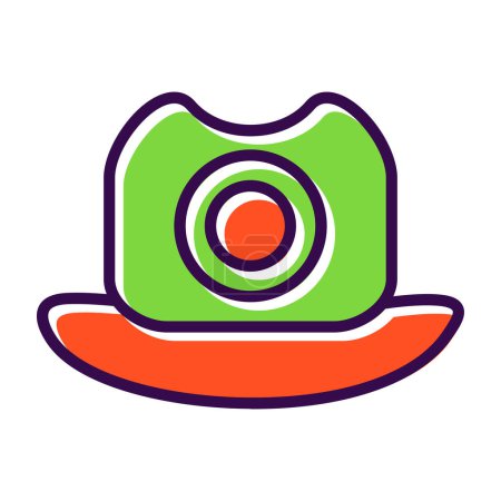 Téléchargez les illustrations : Hat icon, vector illustration simple design - en licence libre de droit