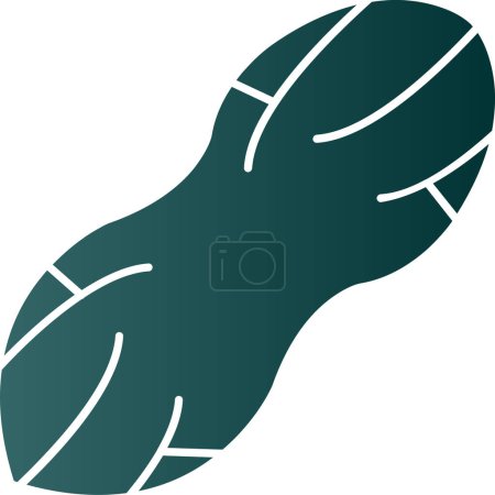 Icono web de cacahuete, ilustración vectorial