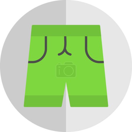Ilustración de Verde icono Shorts, vector ilustración diseño simple - Imagen libre de derechos