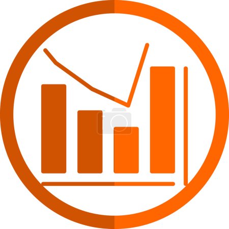 Illustration for Vector illustration of Bar chart icon - Royalty Free Image