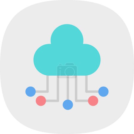 Illustration for Cloud computing. web icon - Royalty Free Image