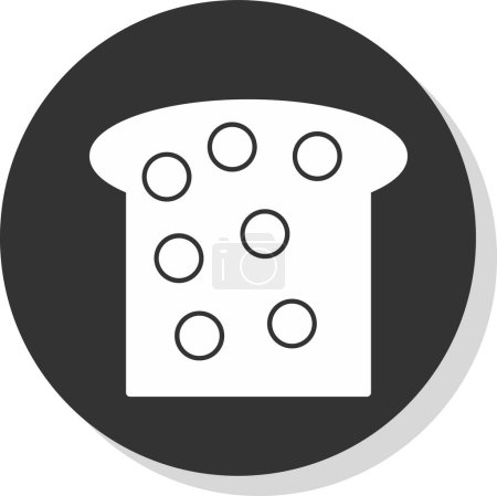 Illustration for Toast bread icon symbol, vector illustration - Royalty Free Image