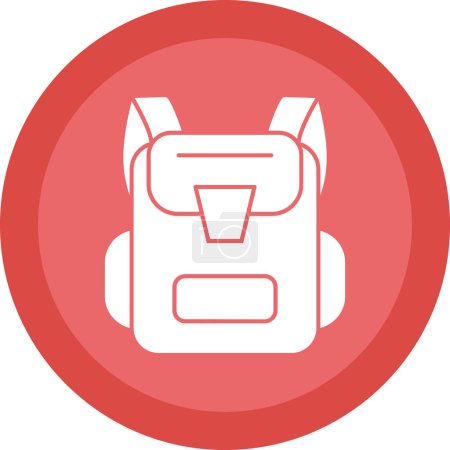 Illustration for Backpack icon, graphic design, vector illustration - Royalty Free Image