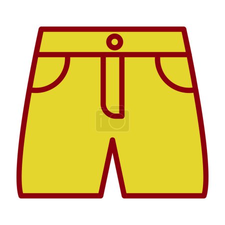 Ilustración de Icono de pantalones cortos, ilustración vectorial fondo de diseño simple - Imagen libre de derechos