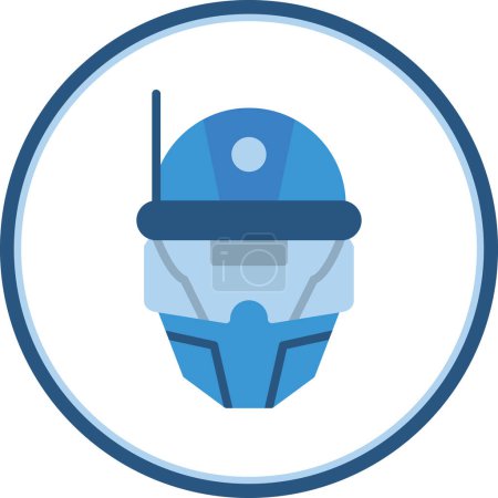 Téléchargez les illustrations : Cyberespace Illustration vectorielle icône casque - en licence libre de droit