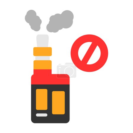 Téléchargez les illustrations : Arrêter de fumer signe vectoriel illustration conception - en licence libre de droit