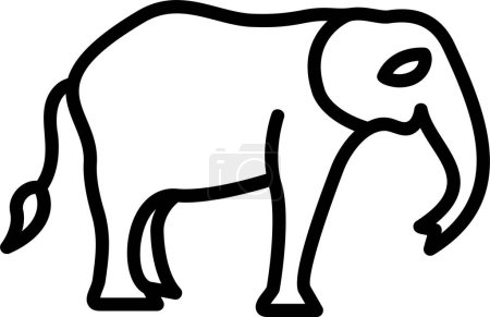 Ilustración de Elefante icono, vector ilustración diseño simple - Imagen libre de derechos