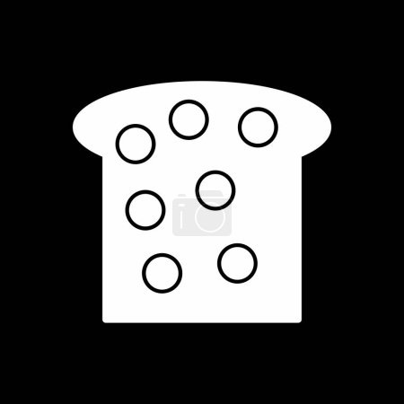 Téléchargez les illustrations : Symbole icône pain grillé, illustration vectorielle - en licence libre de droit