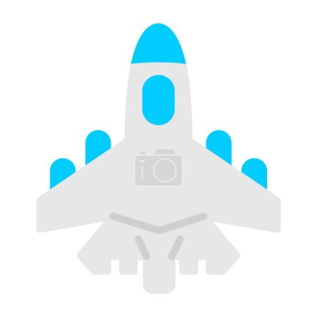 Illustration for Fighter jet icon, vector illustration simple design - Royalty Free Image