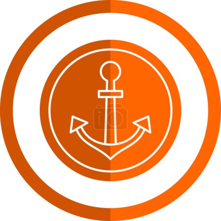 Illustration for Anchor. web icon simple illustration - Royalty Free Image
