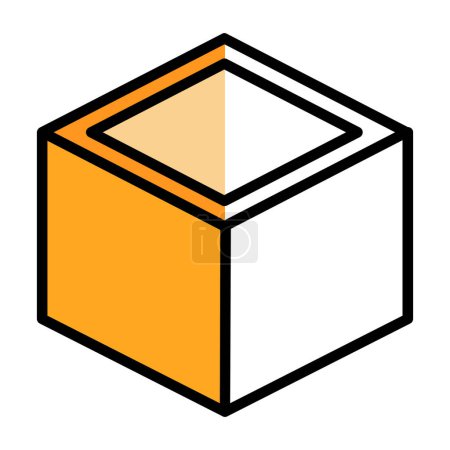 Ilustración de Icono del cubo, diseño de ilustración vectorial - Imagen libre de derechos
